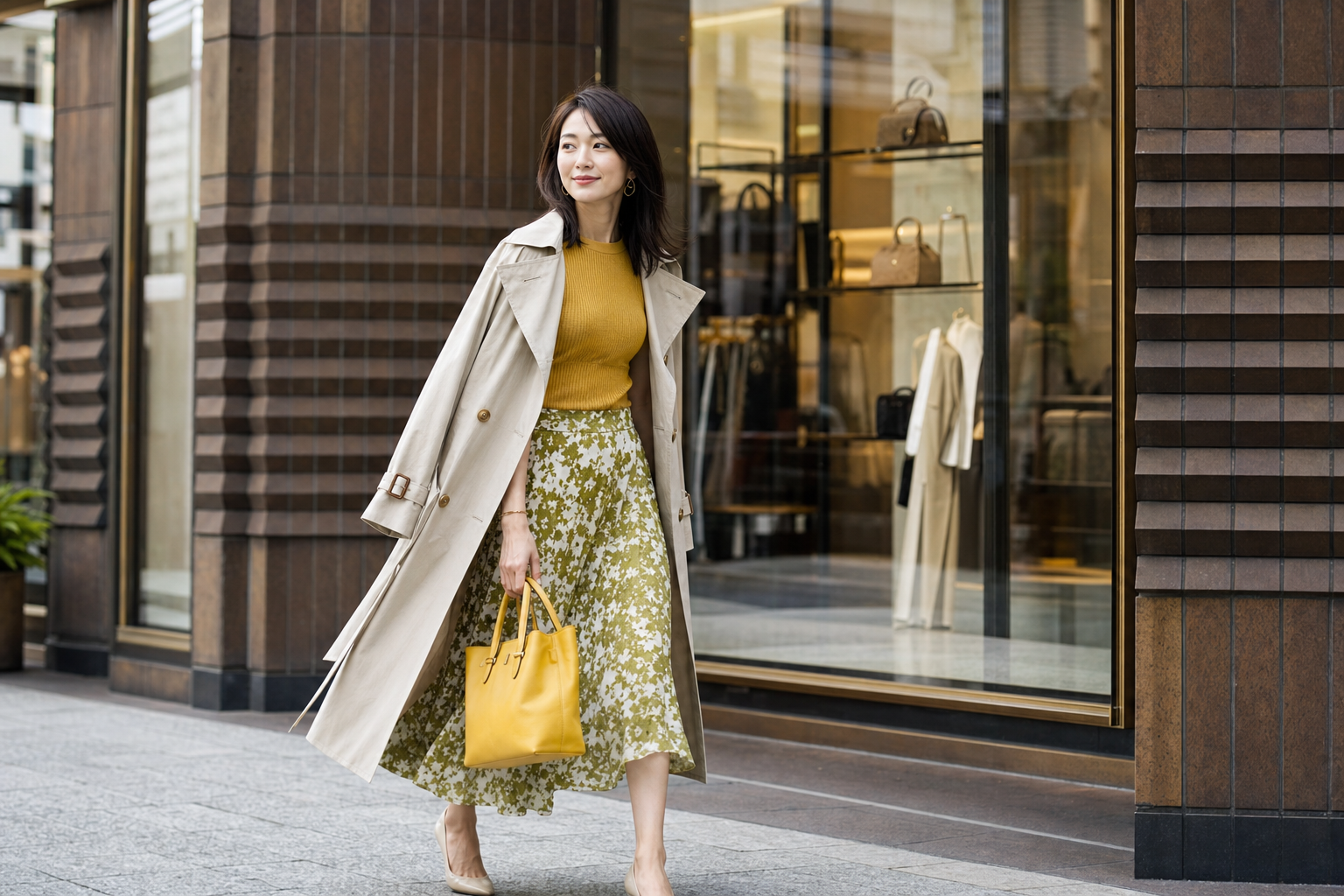 銀座の街を歩く女性